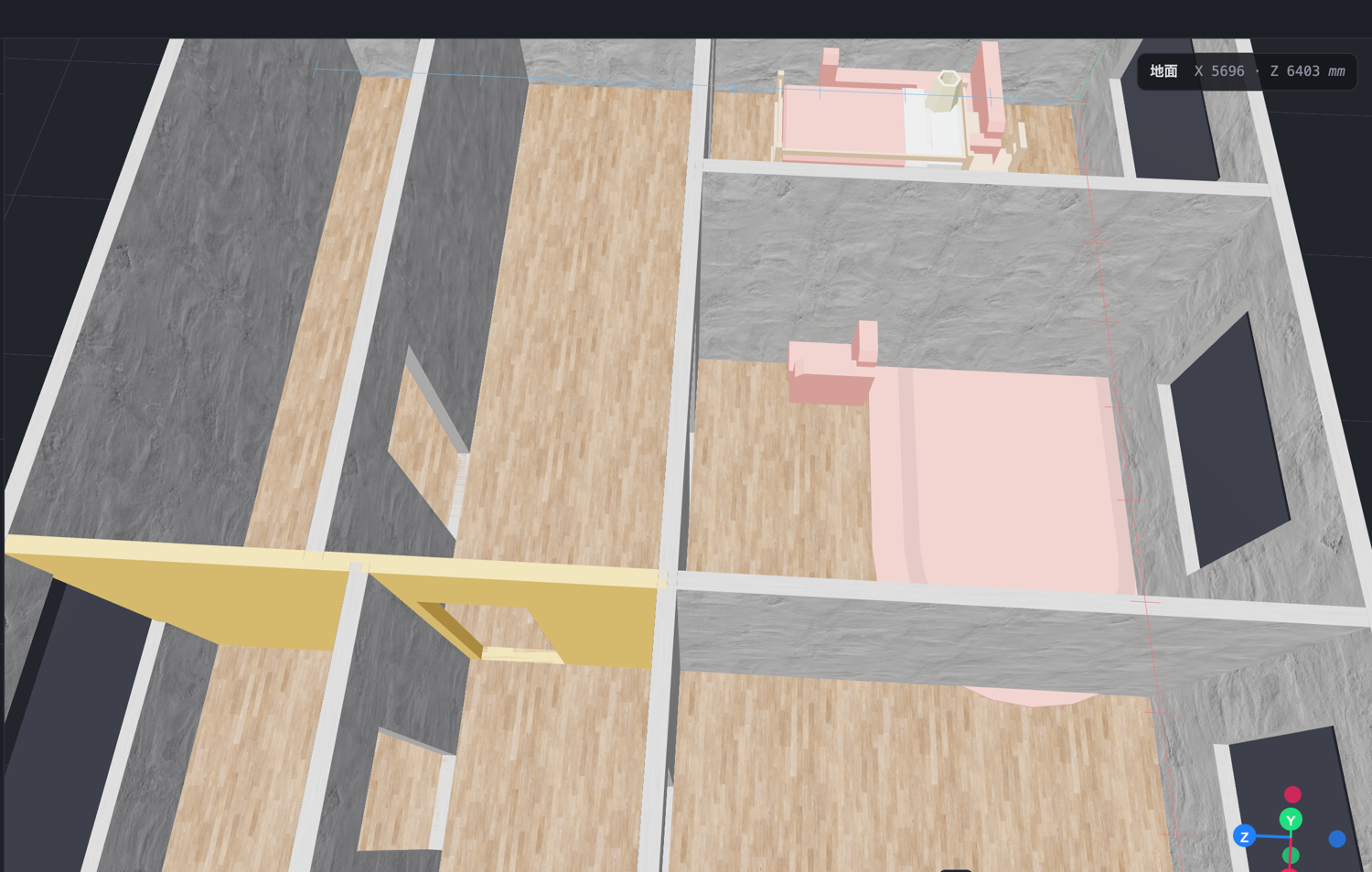 StoreySG 浏览器里的真实比例 3D 房间